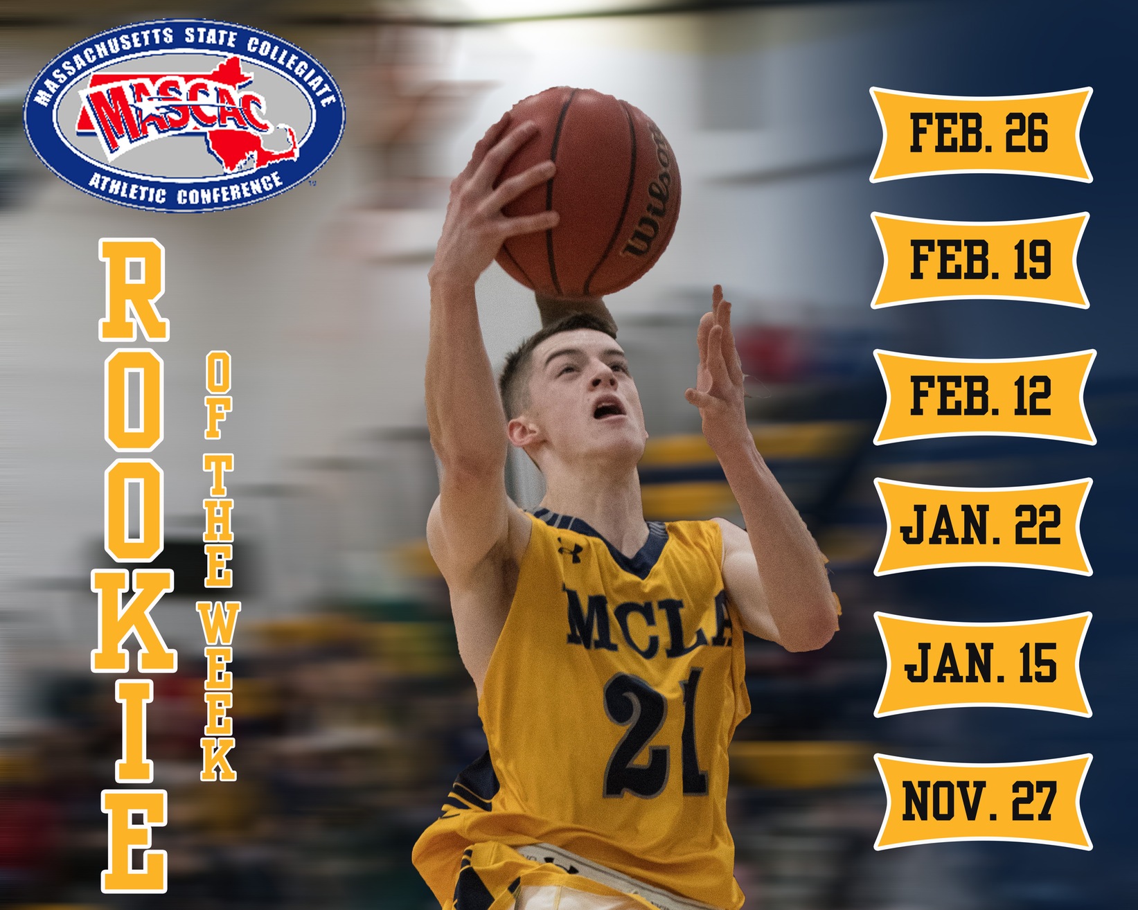Yearsley's MASCAC tournament performances give him third straight rookie of the week honor