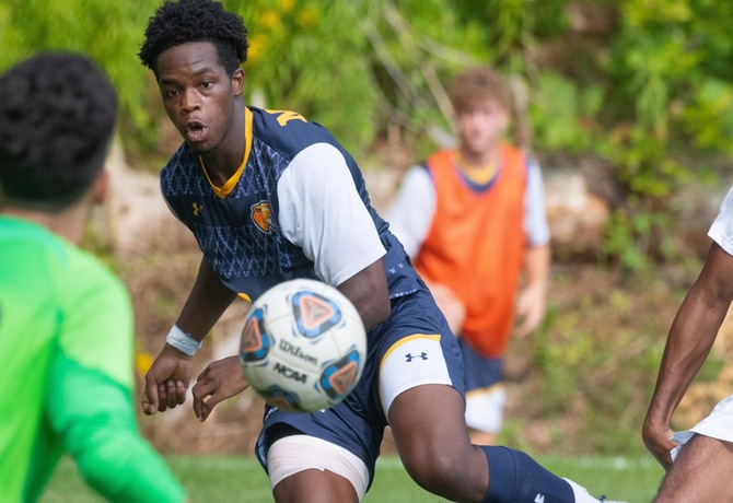 David Kankam’s natural hat trick lifted MCLA past Keene State 3-1 tonight in men’s soccer action.