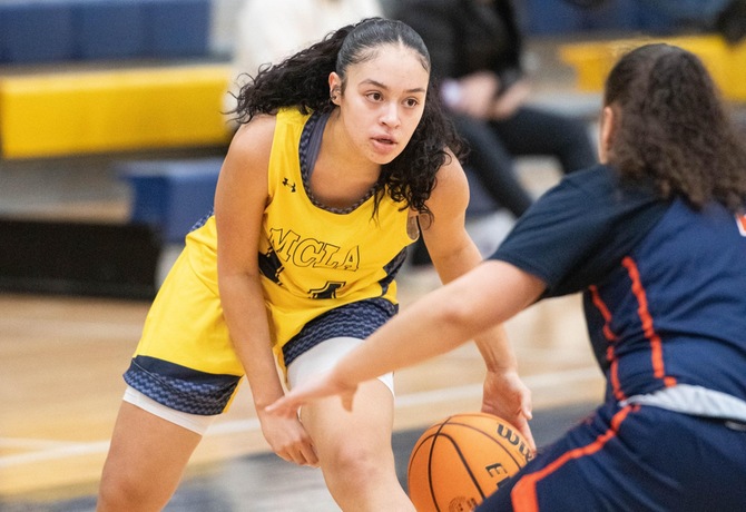 Zaylee Ramos knocked down eight of her ten free throws in the Trailblazer's loss to Bridgewater State.