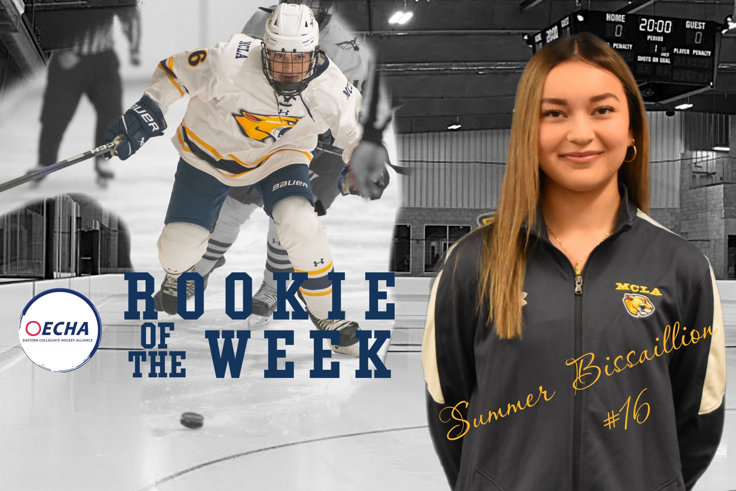 Summer Bissaillion earns ECHA Rookie of the Week.