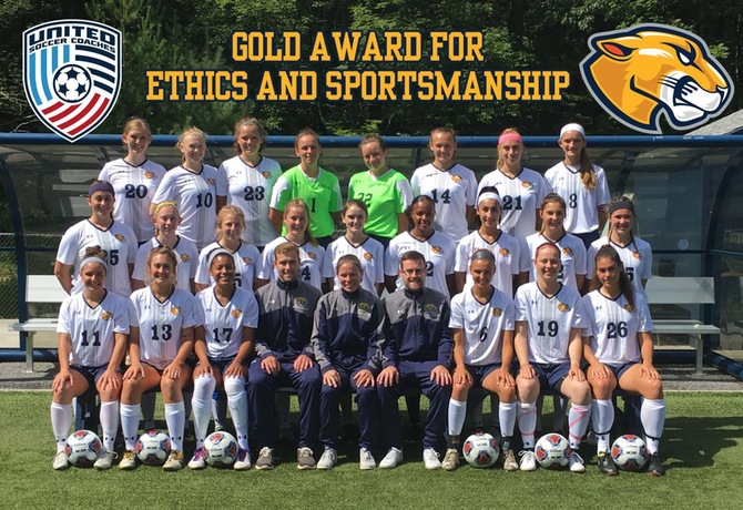 Women's Soccer earns Gold award for Ethics and Sportsmanship from United Soccer Coaches