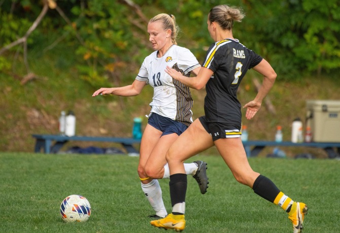 MCLA's Alyssa Porter scored a 90th minute game-tying goal helping the Trailblazers draw 2-2 at Fitchburg State today.