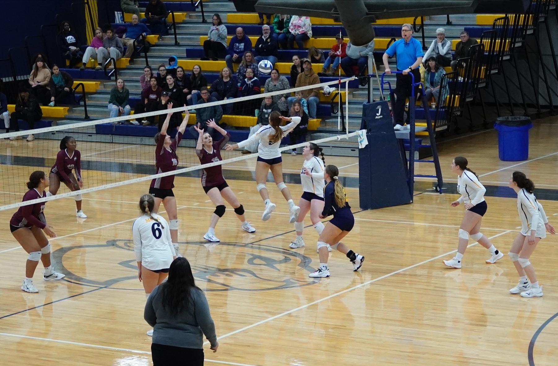 Volleyball Makes it 11-Straight with Nonconference Sweep Over Bay Path