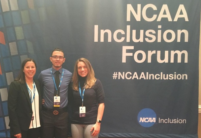 Oscar Castro, Trailblazer staff members attend NCAA Inclusion Forum
