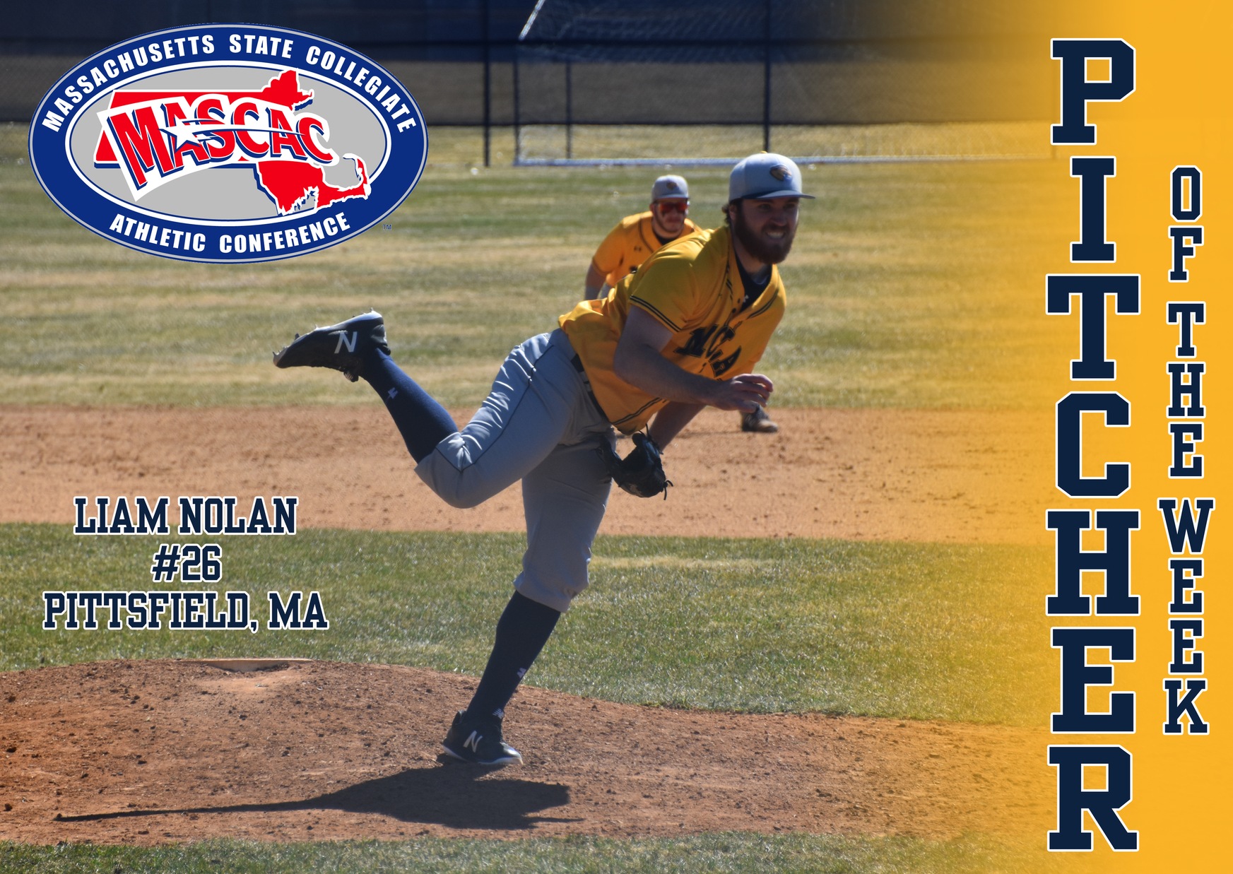 Nolan tabbed as MASCAC Pitcher of the Week after shutting out Framingham State