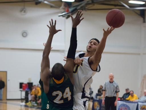 Men's basketball holds off Rams 62-55, evens their MASCAC mark at 5-5