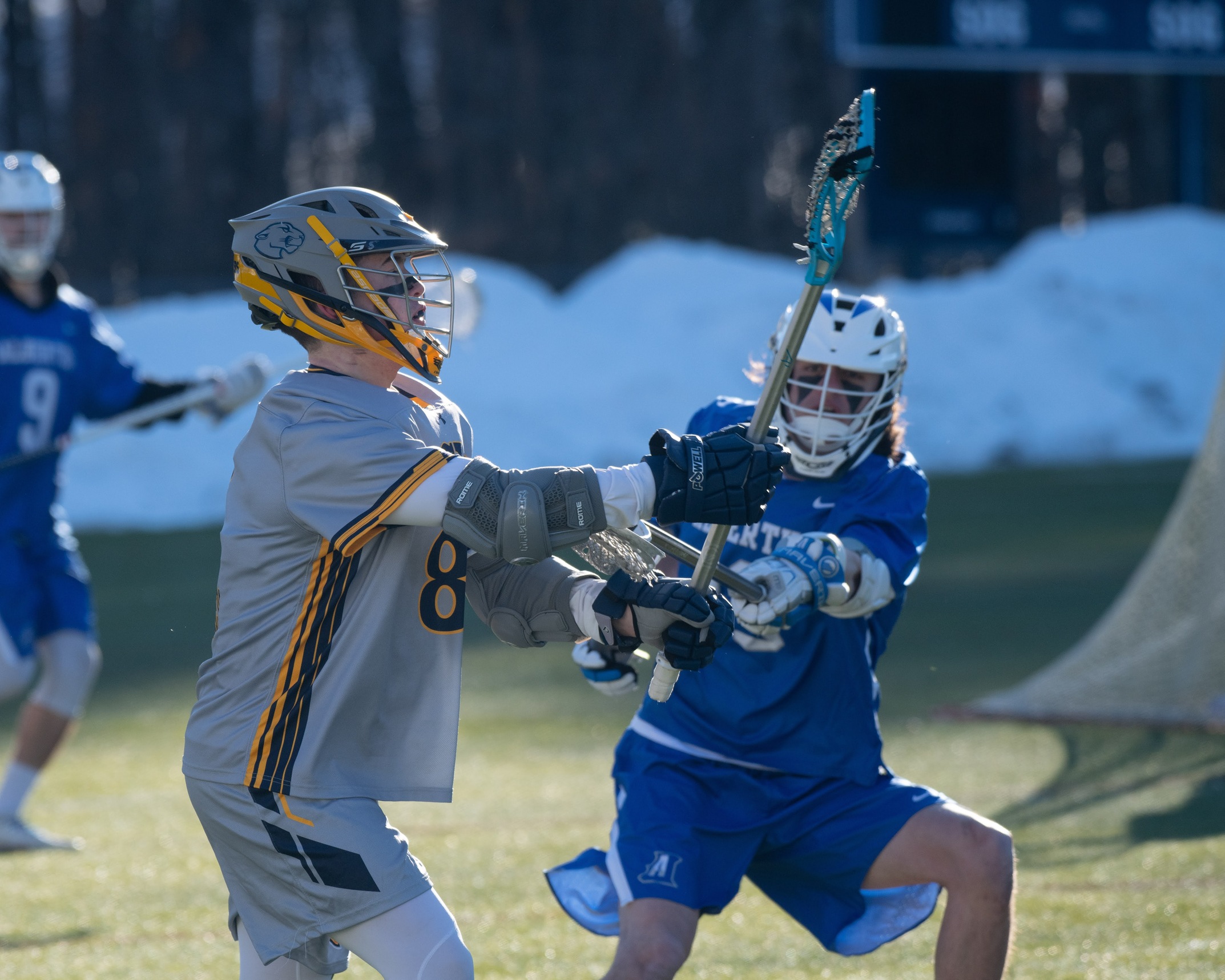 Haley, Hankel have productive nights but Men's Lacrosse falls 15-9 to Poly