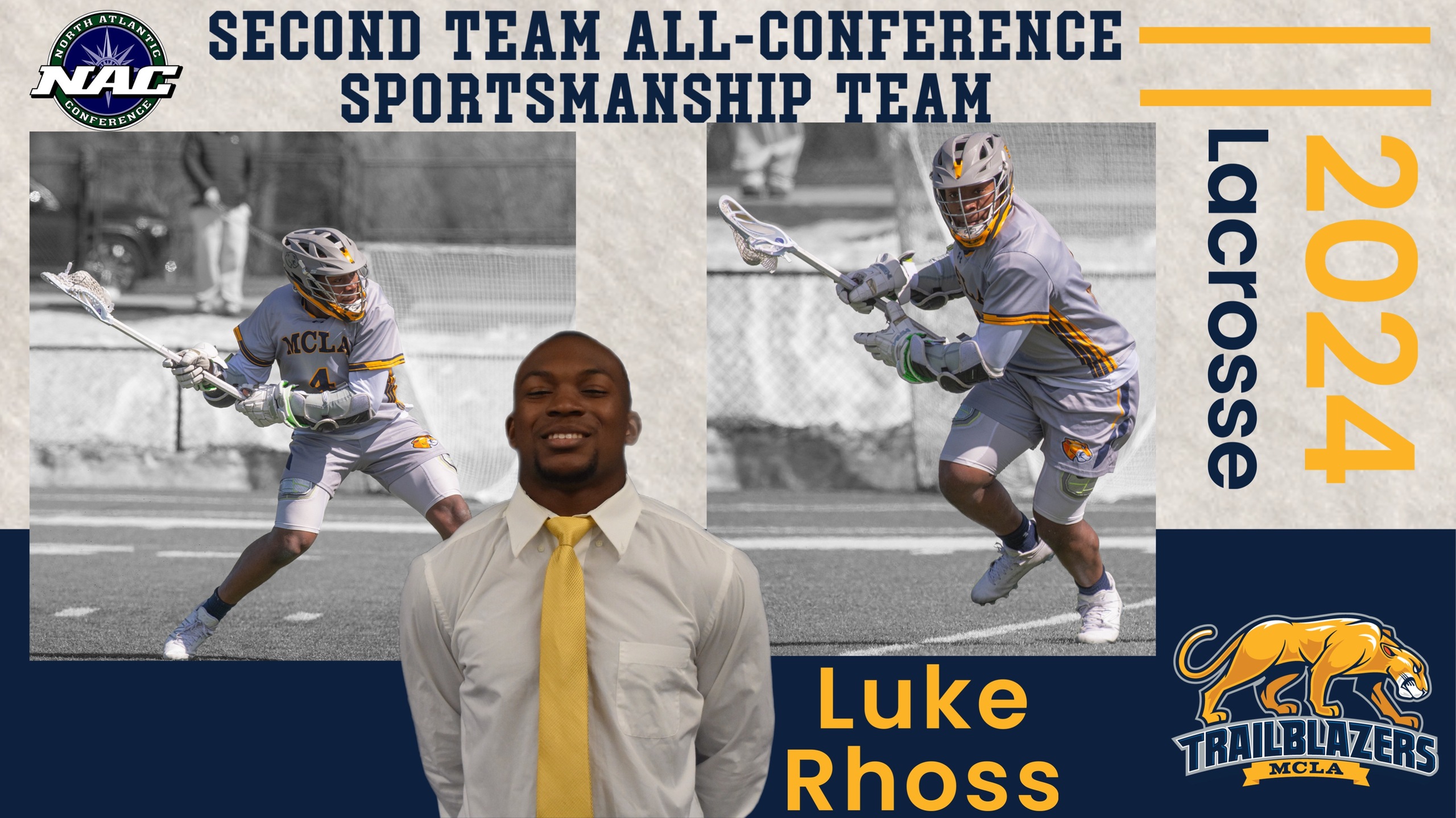 Rhoss named to NAC All-Conference Second Team & Sportsmanship Team