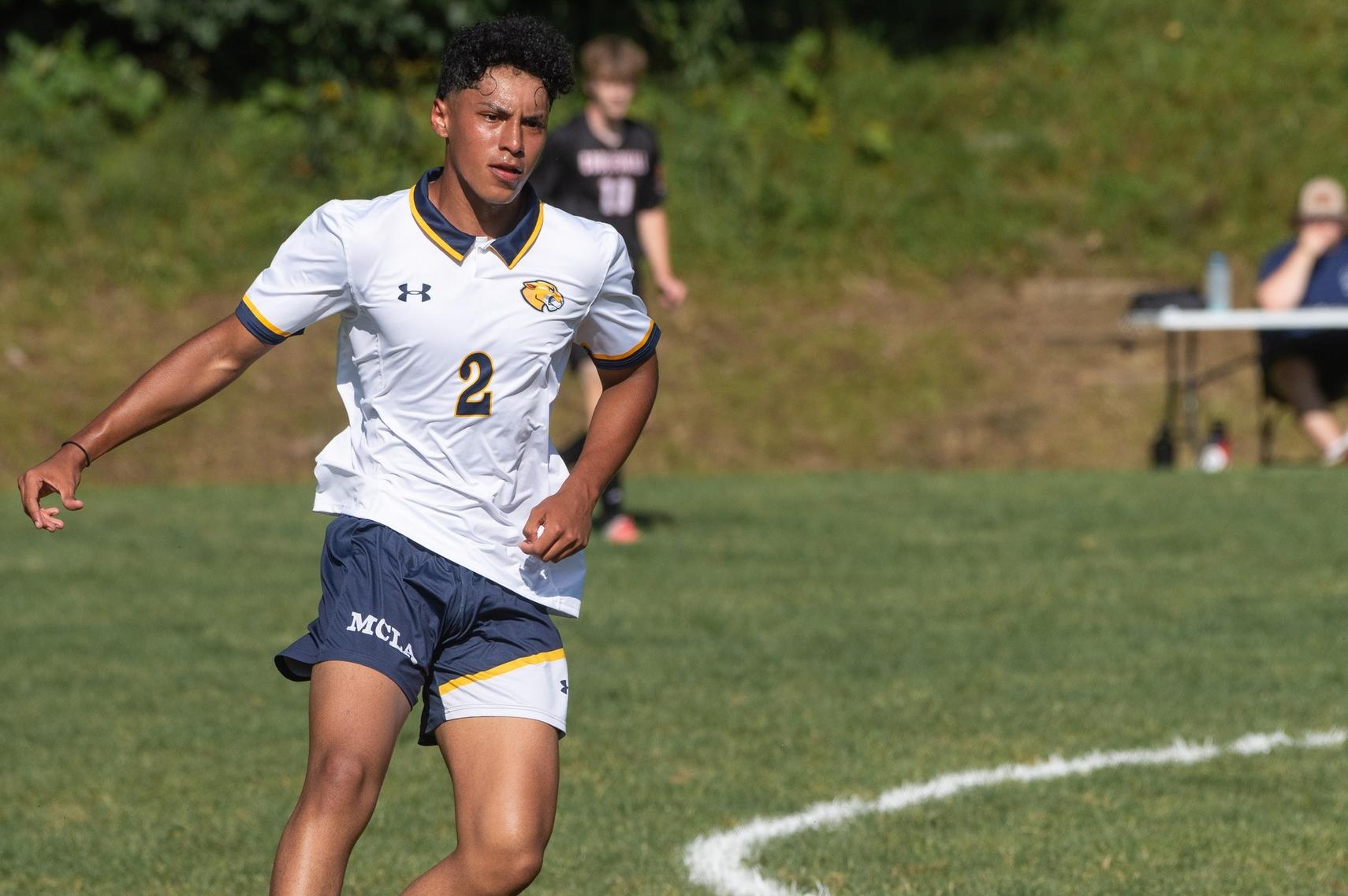 Men’s Soccer Takes Down Lesley with 3-0 Road Win
