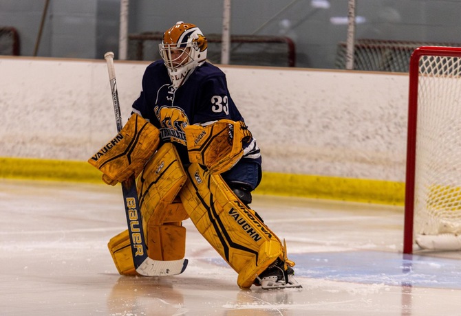 Kaia Borski got her first win in MCLA's 6-3 triumph at Hilbert College.