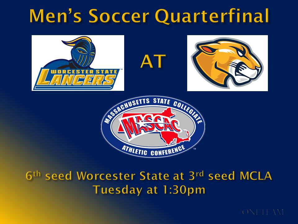 Men's Soccer set to host Worcester State in MASCAC Quarterfinal Tuesday at 1:30