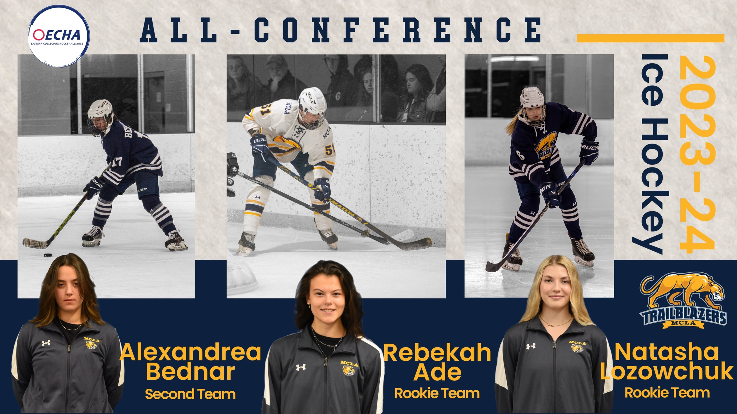 Three Women's Ice Hockey players earn All-ECHA honors
